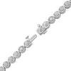 Thumbnail Image 3 of Multi-Diamond Tennis Necklace 1/2 ct tw Sterling Silver 17&quot;