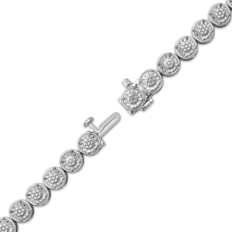 Main Image 3 of Multi-Diamond Tennis Necklace 1/2 ct tw Sterling Silver 17&quot;