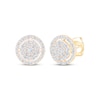 Thumbnail Image 1 of Multi-Diamond Halo Stud Earrings 1/2 ct tw 10K Yellow Gold