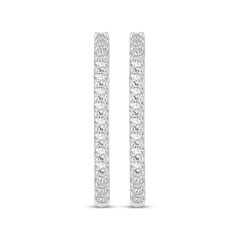 Lab-Grown diamonds by KAY Inside-Out Hoop Earrings 6 ct tw 10K White Gold