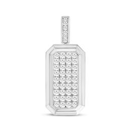 Men's Lab-Grown Diamonds by KAY Dog Tag Charm 4 ct tw 10K White Gold