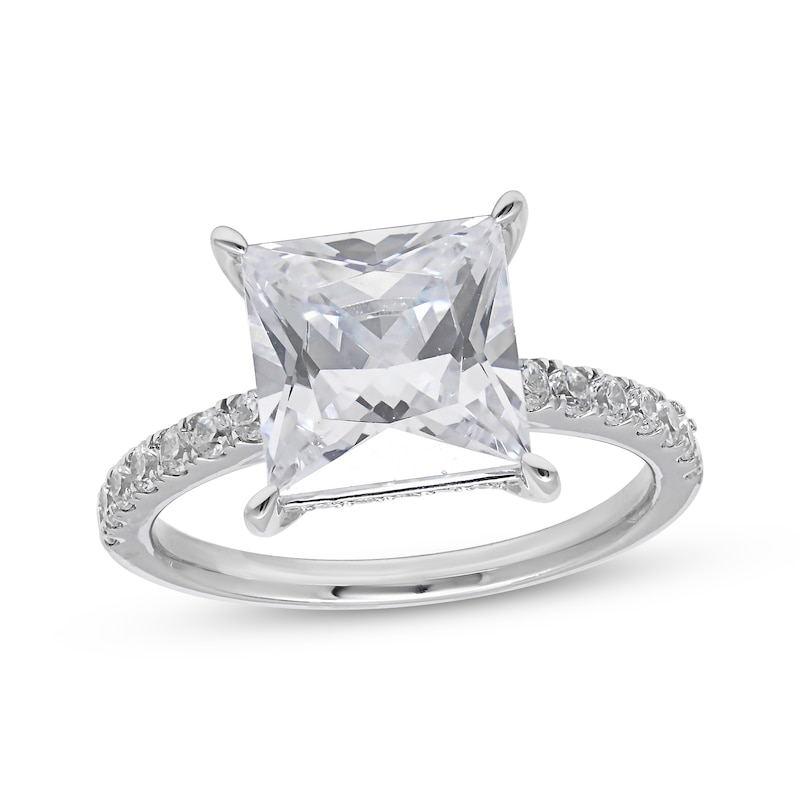 Main Image 1 of Lab-Grown Diamonds by KAY Princess-Cut Engagement Ring 4-1/2 ct tw 14K White Gold