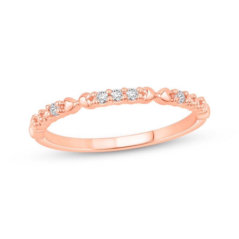 Main Image 1 of Diamond Stackable Wedding Band 1/20 ct tw 14K Rose Gold