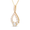 Thumbnail Image 1 of Milestones Diamond Teardrop Necklace 1 ct tw 10K Yellow Gold 18"