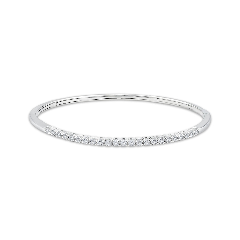 Main Image 1 of Diamond Bangle Bracelet 1 ct tw 10K White Gold