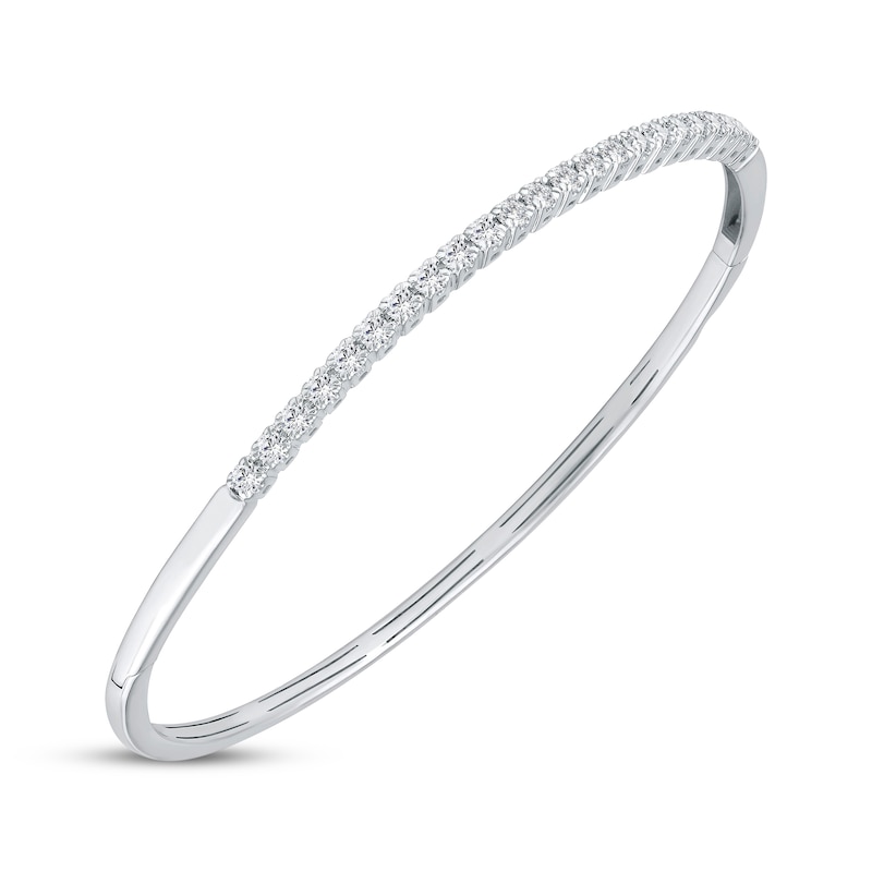 Main Image 2 of Diamond Bangle Bracelet 1 ct tw 10K White Gold