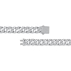 Thumbnail Image 3 of Men's Diamond Cuban Curb Chain Necklace 2-1/2 ct tw Sterling Silver 20&quot;