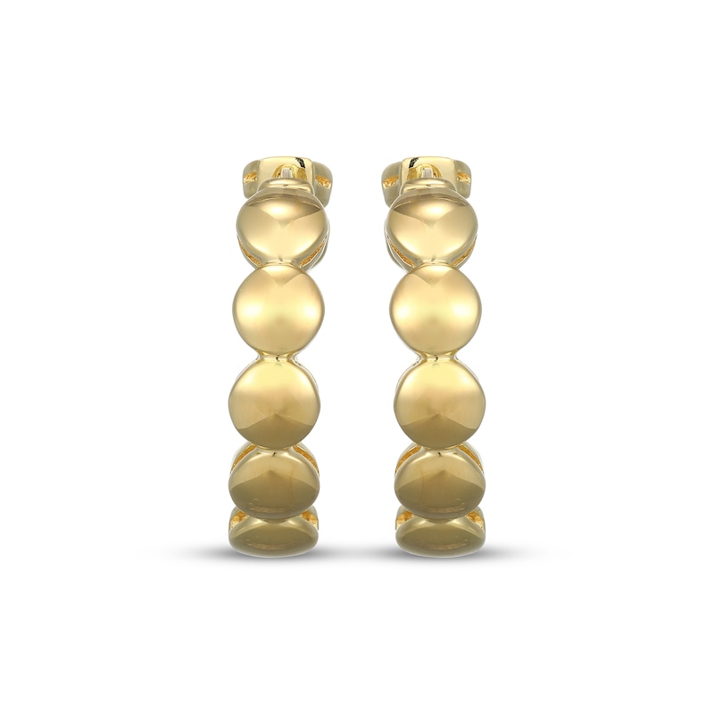 Main Image 2 of Disc Hoop Earrings 18K Yellow Gold-Plated Sterling Silver