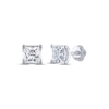 Thumbnail Image 1 of THE LEO Legacy Lab-Grown Diamond Princess-Cut Solitaire Stud Earrings 1-1/2 ct tw 14K White Gold (F/VS2)