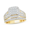 Thumbnail Image 0 of Princess-Cut Multi-Diamond Center Bridal Set 1-1/2 ct tw 10K Yellow Gold