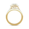 Thumbnail Image 2 of Princess-Cut Multi-Diamond Center Bridal Set 1-1/2 ct tw 10K Yellow Gold