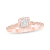 Thumbnail Image 0 of Princess-Cut Diamond Engagement Ring 1/3 ct tw 14K Rose Gold