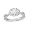 Thumbnail Image 1 of Neil Lane Artistry Oval-Cut Lab-Grown Diamond Halo Engagement Ring 1-1/2 ct tw 14K White Gold