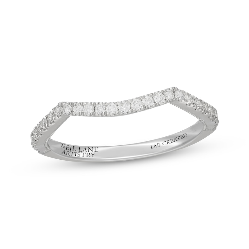 Main Image 1 of Neil Lane Artistry Lab-Grown Diamond Contour Wedding Band 1/4 ct tw 14K White Gold