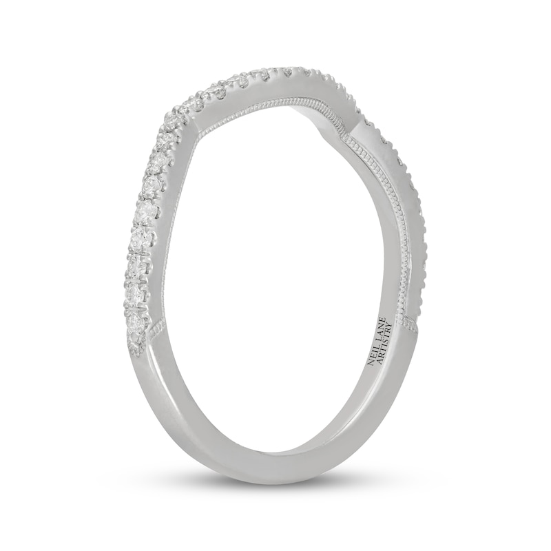 Main Image 2 of Neil Lane Artistry Lab-Grown Diamond Contour Wedding Band 1/4 ct tw 14K White Gold