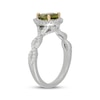 Thumbnail Image 2 of Neil Lane Pear-Shaped Peridot & Diamond Halo Engagement Ring 3/8 ct tw 14K White Gold