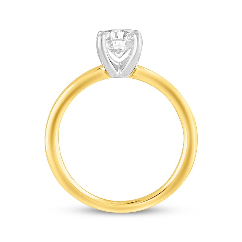 Main Image 3 of Lab-Created Diamonds by KAY Round-Cut Solitaire Engagement Ring 1 ct tw 14K Yellow Gold (F/VS2)