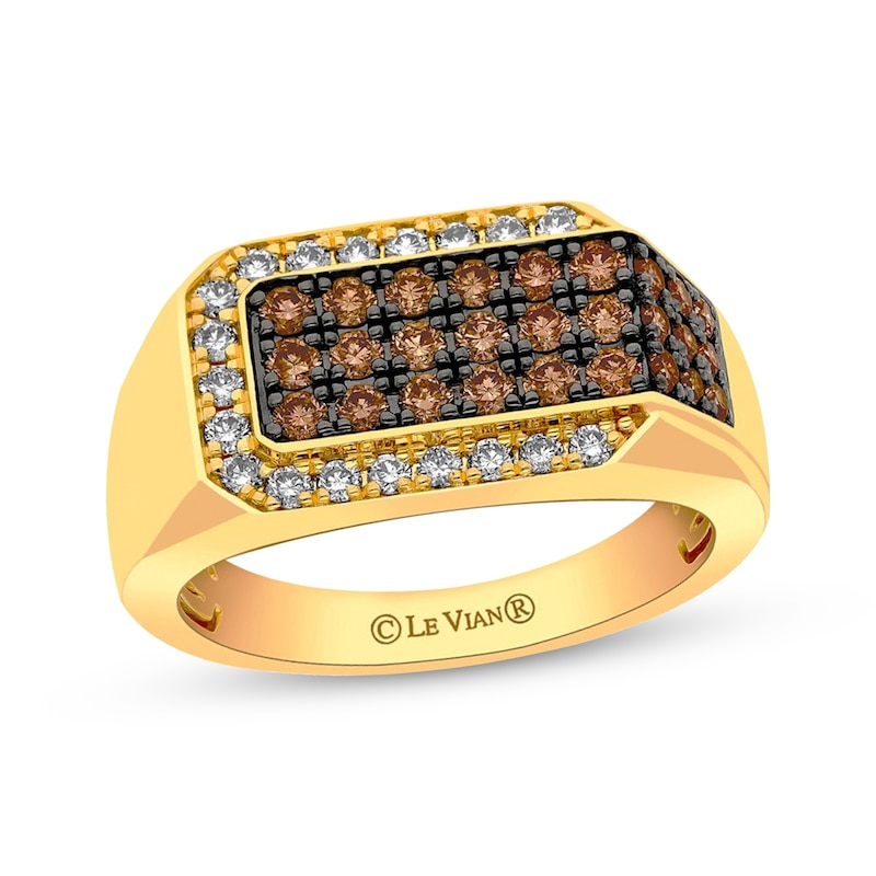 Main Image 1 of Le Vian Men's Diamond Ring 1 ct tw 14K Honey Gold