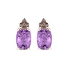 Thumbnail Image 2 of Le Vian Cushion-Cut Amethyst Earrings 1/10 ct tw Diamonds 14K Strawberry Gold