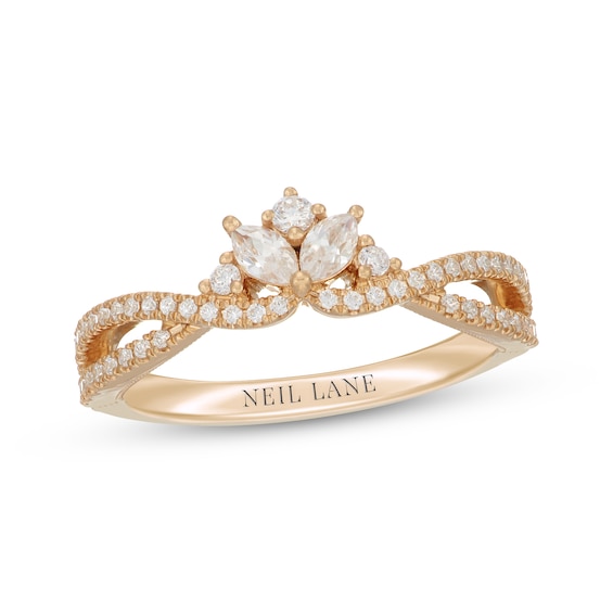 Neil Lane Marquise & Round-Cut Diamond Anniversary Ring 3/8 ct tw 14K Yellow Gold