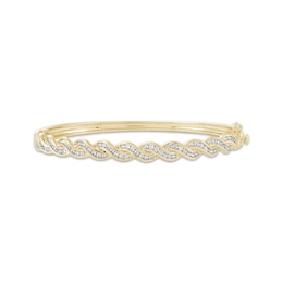 Diamond Twist Bangle Bracelet 1 ct tw 10K Yellow Gold