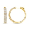 Thumbnail Image 0 of Baguette & Round-Cut Diamond  Inside-Out Hoop Earrings 1-3/4 ct tw 14K Yellow Gold