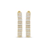 Thumbnail Image 1 of Baguette & Round-Cut Diamond  Inside-Out Hoop Earrings 1-3/4 ct tw 14K Yellow Gold