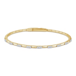 Diamond Flex Bangle Bracelet 1/3 ct tw 10K Yellow Gold