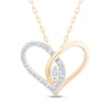 Thumbnail Image 1 of Diamond Looping Heart Necklace 1/5 ct tw 10K Yellow Gold 18&quot;