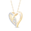 Thumbnail Image 2 of Diamond Looping Heart Necklace 1/5 ct tw 10K Yellow Gold 18&quot;