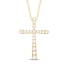 Thumbnail Image 1 of Diamond Cross Necklace 1 ct tw 10K Yellow Gold 18&quot;