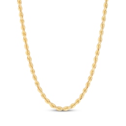 Solid Silk Rope Chain Necklace 2.5mm 14K Yellow Gold 20&quot;