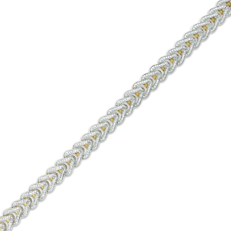 Men's Diamond Teardrop Link Bracelet 2-1/2 ct tw 10K Yellow Gold 8.5"