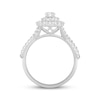 Thumbnail Image 3 of Lab-Grown Diamonds by KAY Oval-Cut Double Halo Engagement Ring 1 ct tw 14K White Gold