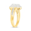 Thumbnail Image 2 of Multi-Diamond Center Double Octagon Halo Ring 1/2 ct tw 10K Yellow Gold