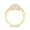 Thumbnail Image 3 of Multi-Diamond Center Double Octagon Halo Ring 1/2 ct tw 10K Yellow Gold