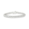 Thumbnail Image 1 of Diamond Alternating S-Link Bracelet 1 ct tw Sterling Silver 7&quot;