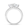 Thumbnail Image 2 of Toi et Moi Pear-Shaped & Oval-Cut Lab-Grown diamond Engagement Ring 2-1/4 ct tw 14K White Gold