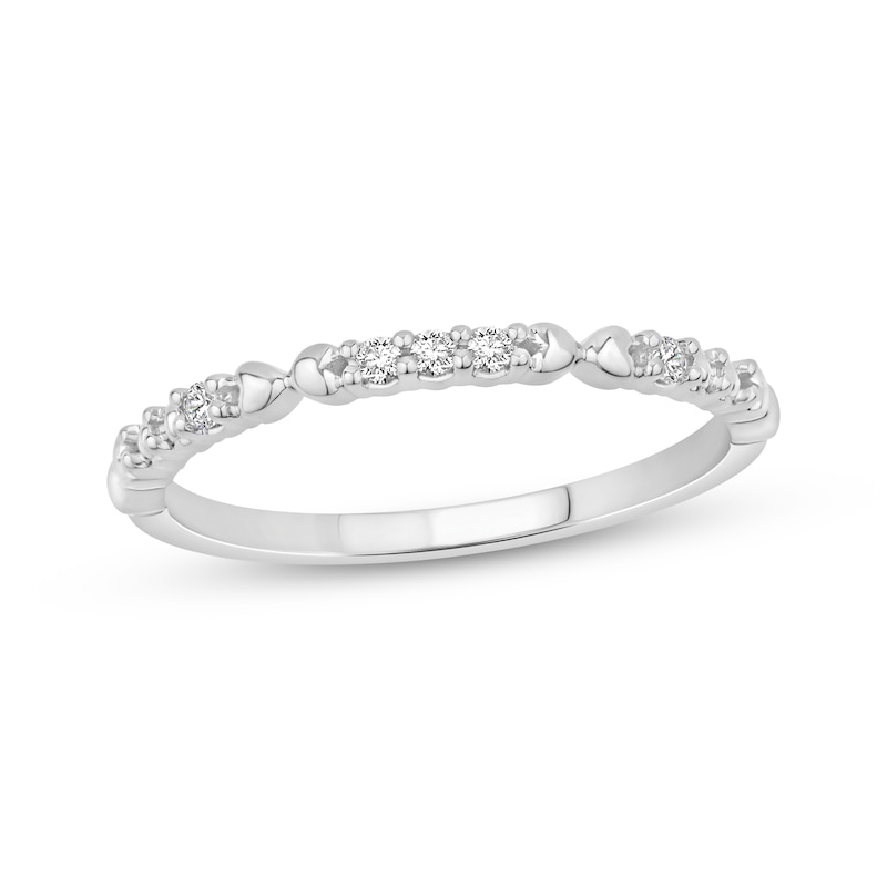 Main Image 1 of Diamond Stackable Wedding Band 1/20 ct tw 14K White Gold