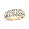 Thumbnail Image 1 of Round & Baguette-Cut Diamond Anniversary Ring 1-1/4 ct tw 14K Yellow Gold