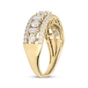 Thumbnail Image 2 of Round & Baguette-Cut Diamond Anniversary Ring 1-1/4 ct tw 14K Yellow Gold