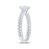 Thumbnail Image 1 of Round-Cut Diamond Bezel-Look Solitaire Braided Shank Engagement Ring 1/4 ct tw 14K White Gold (I/I2)