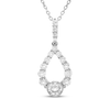 Thumbnail Image 1 of Milestones Diamond Teardrop Necklace 1 ct tw 10K White Gold 18&quot;