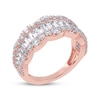 Thumbnail Image 2 of Lab-Grown Diamonds by KAY Baguette & Round-Cut Scalloped Ring 1-1/2 ct tw 14K Rose Gold