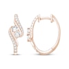 Thumbnail Image 1 of Lab-Grown Diamonds by KAY Bypass Hoop Earrings 1 ct tw 14K Rose Gold