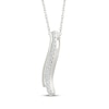 Thumbnail Image 2 of Diamond Waves Journey Necklace 1/6 ct tw 10K White Gold 18&quot;