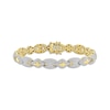 Thumbnail Image 1 of Men's Diamond Cross Mariner Link Bracelet 2-1/2 ct tw 10K Yellow Gold 8.5&quot;