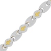 Thumbnail Image 2 of Men's Diamond Cross Mariner Link Bracelet 2-1/2 ct tw 10K Yellow Gold 8.5&quot;