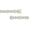 Thumbnail Image 3 of Men's Diamond Cross Mariner Link Bracelet 2-1/2 ct tw 10K Yellow Gold 8.5&quot;