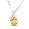 Thumbnail Image 2 of Pear-Shaped Citrine & White Lab-Created Sapphire Gift Set Sterling Silver